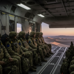 British and French paratroopers ready for deployment