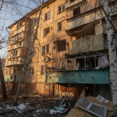 Civilian infrastructure destruction from Russian attack