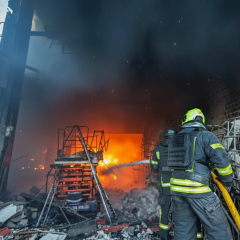 Devastation in nighttime attack on Dnipropetrovsk region