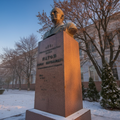 Paton monument without Soviet symbols in Kyiv