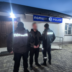 Затримання чоловіка з гранатою