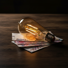 Graphical image of electricity prices dropped