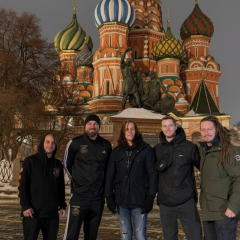 Американская группа As I Lay Dying выступает на сцене