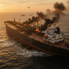 Russian gas carrier Arctic Metagaz attacked in the Mediterranean Sea