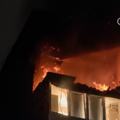 Fire in a high-rise building in Kryvyi Rih