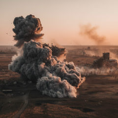 Defense forces launched mass strikes