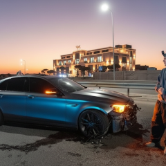 Львівський блогер скотчить людину до даху та розбиває Mercedes