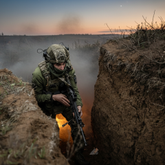 Junior Sergeant of the Armed Forces on the front line