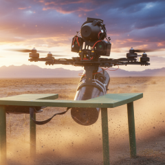 Drones on fiber optic and REB protection