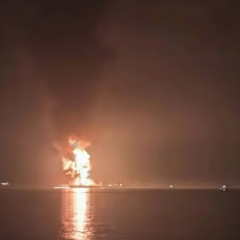 Explosion on tanker in Persian Gulf