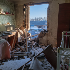 Иллюстрация российской атаки в Украине