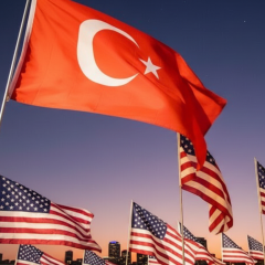 Map of USA, Turkey, and China