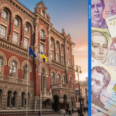 Banknotes of 1, 2, 5 and 10 hryvnias