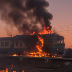 Russian drone hits suburban train in Sumy region