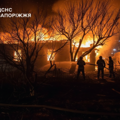 Атака беспилотников на Запорожье