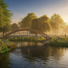 Model of King Mindaugas Bridge in Kyiv