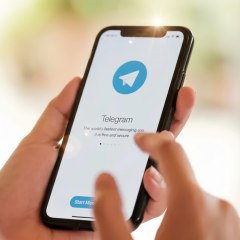 Telegram messenger on a smartphone screen