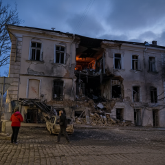 Пошкоджені житлові будинки в Одесі
