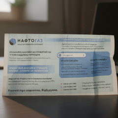 Payment details for gas to Naftogaz