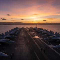 Gerald R Ford aircraft carrier leaving the Middle East