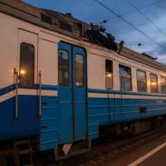 Поезд под обстрелом дронов в Харьковской области
