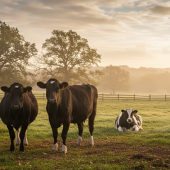 Bear attacked the leader of cows