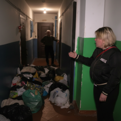 Disabled veteran lives in corridor