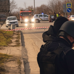 Пожар в мусорном контейнере в Белой Церкви