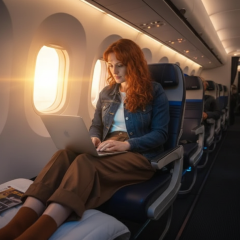 Кровати в эконом-классе на борту United Airlines