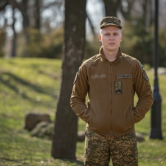 National Guard fighter on the front line
