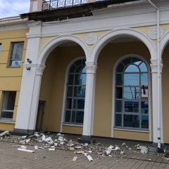 Российская атака на железнодорожную инфраструктуру Славянска