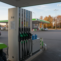 Fuel at a gas station