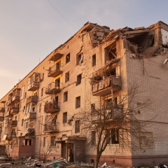 Image of destruction in Ukrainian regions