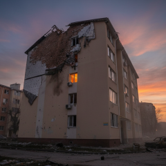 Зруйновані будинки в Крюківщині та Обухові