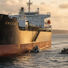 Detained tanker Flora 1 in Sweden