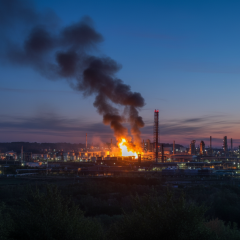 Drone attack on Novo-Ufimsky oil refinery