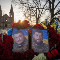 Image of twins from the National Guard