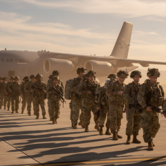 American military in Iran during rescue operation