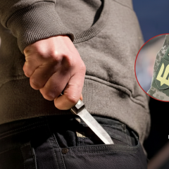 Civilian injures military with knife TCK