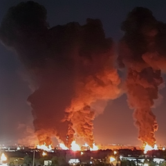 Mehrabad airport and petrochemical complex in Iran