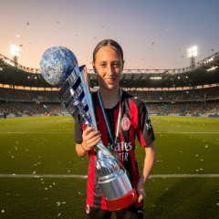 Luka Modric's daughter with Garino Cup