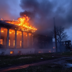 Ruins of XIX century estate in Kharkiv region