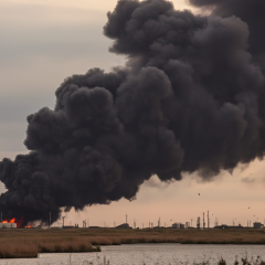 Разрушения на нефтяных базах
