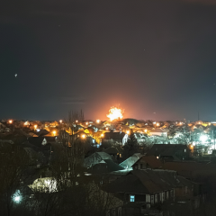 Bases for repairing Russian equipment burning in Alchevsk
