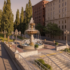 Модель фонтану на місці Леніна