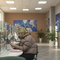 Жінка подає заяву на субсидію
