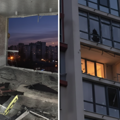 Criminal throwing explosive through window