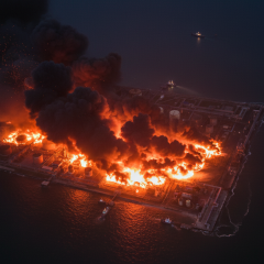Image of attacks on Russian oil ports