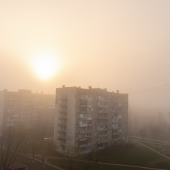 Густий туман над Києвом