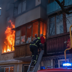 Пожар в Киеве: эвакуация и отравление
